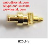 China El oro de alta calidad plateó el conector coaxial 50ohm MCX-J-B de la encrespadura del streight del enchufe MCX en venta