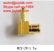 Chine L'or de haute qualité a plaqué le type à angle droit l'adaptateur coaxial MCX-JW-1.5A de cuir embouti de la prise MCX à vendre