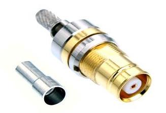 China 1.6/5.6 Jack crimp type connector female straight 75ohm for BT3002 cable for sale