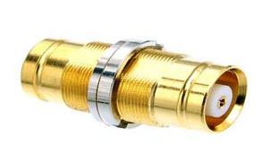 China 1.6/5.6 jack to jack bulkhead coaxial adapter full thread straight type 75ohm for sale