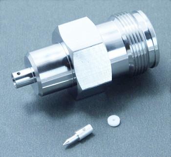 Chine RF connector 4.3-10 female soldering type for RG141 coaxial cable all brass 50ohm à vendre