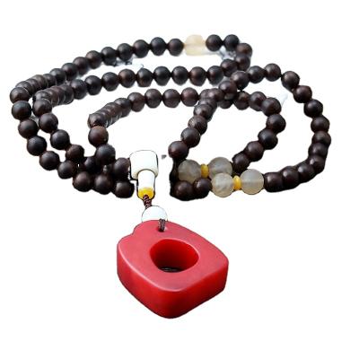 China Ethnic Natural Chain Cow Bone Camel Beads Mala Pedant Vintage Accessories Pendant Necklace for Men and Women for sale