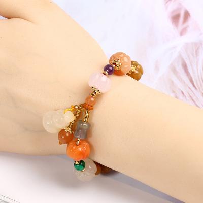 China Vintage 100% Natural Gold Silk Couples Bracelet Jewelry Xinjiang Jade Bracelet Auspicious Party Gift for Men and Women for sale