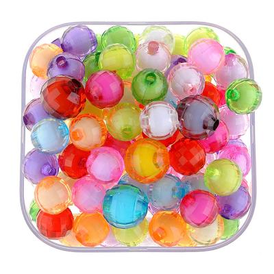 China Acrylic diy beads for jewelry making necklace handmade acrylic round loose beads chunky bubble gum acrylic beads for sale