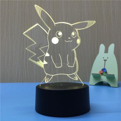 China Cartoon Shaped Bedroom Cartoon Shaped 3D Illusion Acrylic Led Night Lamp For Bedroom for sale