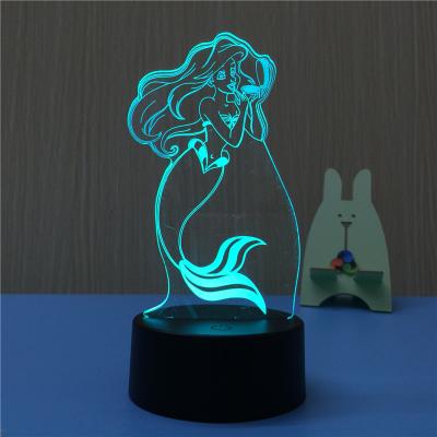 China 3D Logo 3d Acrylic Illusion Night Light Visual Led Acrylic Lamp For Valentine Day Gift for sale