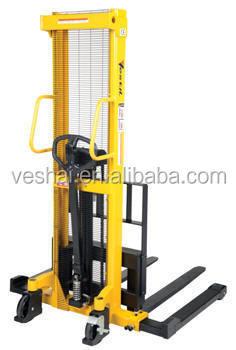 China 1000kg manual trolley to 1 ton hand pump stacker VH-MS-100/20 for sale