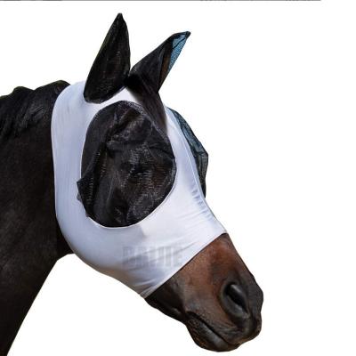 China White Soft Stretch Cover Ready Head Mesh Sleeve Ear Protection Horse Fly Boat Breathable Eye Protector for sale