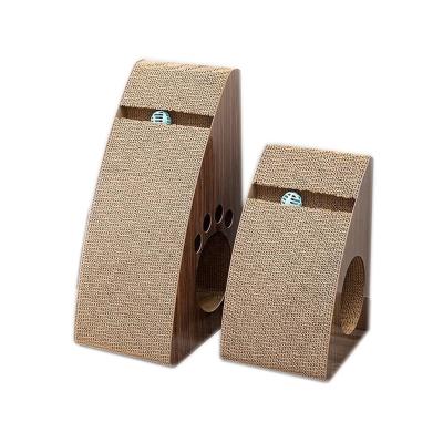 China Sustainable Cat Scratching Plate Nest Corrugated Paper Nest Vertical Grab Column Wear Resistant Sofa for sale