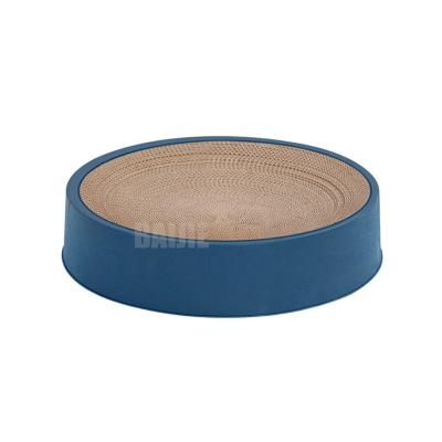 China Cat Scratching Pads Viable For Work Area Cat Toy Protect Furniture Pet Toy Durable Round Cardboard for sale