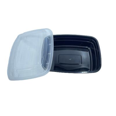 China Hot Sale Microwavable pp Microwave Food Container Disposable Square Plastic Food Storage Box for sale