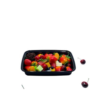 China Sustainable Wholesale Transparent Microwave Food Container With Plastic Lid for sale