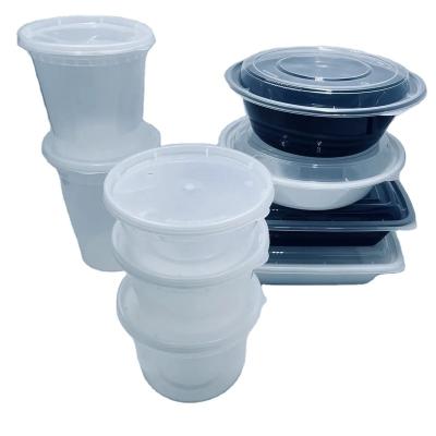 China Microwavable Factory Directly Sell Soup Cups Plastic Food Container Takeaway Food Box With Lids for sale