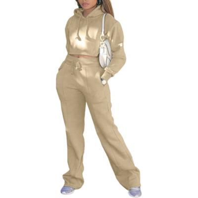 China Fashion Hot Women's Custom Logo Matching Set Of Jogger Sweatpants Two Piece Set Breathable Sweat Suit for sale