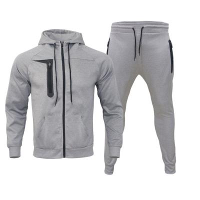 China Wholesale Custom Breathable Solid Color Mens Suit Man High End Jogging Two Piece Jogging Tracksuit Set Mens Winter Tracksuit for sale