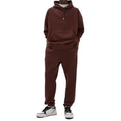 China Custom Anti-Wrinkle Streetwear Clothing Private Label Sweat Suits Crop Sweatpants And Hoodie Two Piece Set for sale