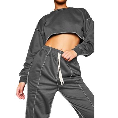 China Autumn Breathable Wholesale Clothing Women Set Two Piece Set Sweatpants Suits Jogging Sweat Suits for sale