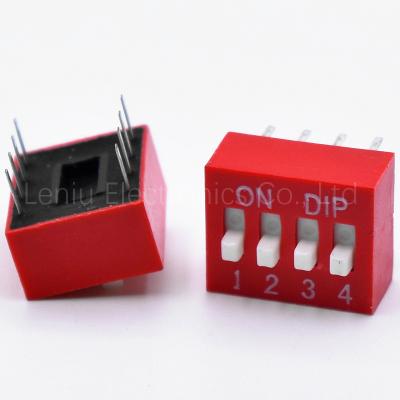 China DIP Switches 1 2 3 4 5 6 7 8 9 10 Position 2.54mm 2 4 6 8 10 12 14 16 18 20 Pin Mini Switch Single Pole Slide DIP Switch Rocker DIP Switch for sale