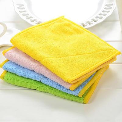 China High Sustainable Effective Anti Grease Color Dish Cloth Polyester Cleaning Cloth Kitchen for sale