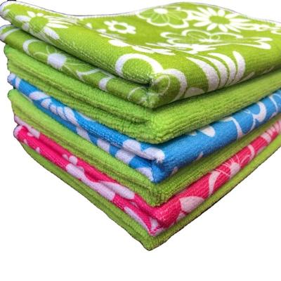 China Sustainable Household Microfiber Printed Towel for sale