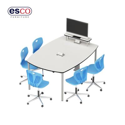 China School Sets Series Interchange Rectangle Multimedia Collaborative School Table For Discuss for sale