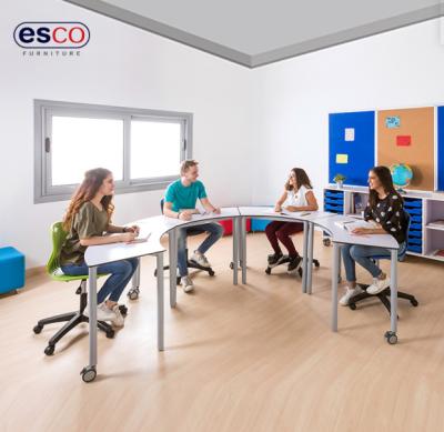 China ESCO Modern University Modular Student Desk And Chair With BIFMA for sale