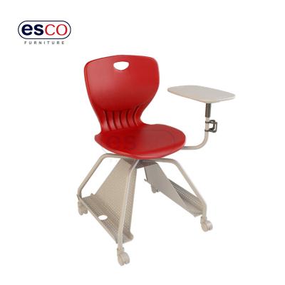 China Trianing Meeting Plastic Wolor Lecture Classroom Chair Caster Wheel With A Lecture for sale