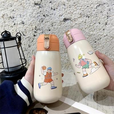 China Sustainable Wholesale Children Mini Kawaii 14oz Stainless Steel Smart Digital Led Temperature Termos Drinking Tumbler Water Bottle for Kid for sale