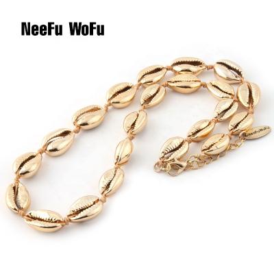 China Long Necklace NeeFu WoFu Shell Necklaces Choker Manual For Women Christmas Gift Brand Necklace Women for sale