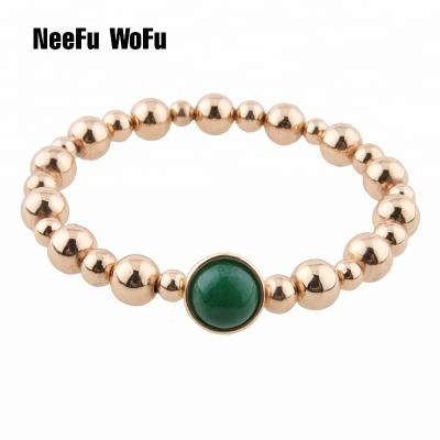 China NeeFu WoFu Copper Women's Bracelet Fashion Exquisite Natural Stone Elastic Copper Bracelet Women's Handmade Bracelet New for sale