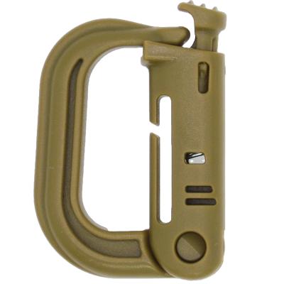 China 10 PCS Outdoor Military Climbing Hook Clip Quick Release D Ring Clip Snap Plastic Climbing Safety With Climbing Buckle for sale