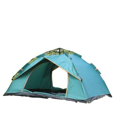 China Diamond Ground Nail Outdoor Waterproof Double 2 or 3 Person Hex Double Decker Fully Automatic Quick-opening Portable Camping Tent for sale