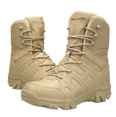 China CUSHIONING Shockproof Army Outdoor Military Combat Breathable Non Slip Botas PU Heightening Training Shoes With Tactical Boots for sale