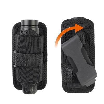 China Tactical Flashlight Pocket Flashlight Pocket Torch Holder with 360 Degree Rotating Clip Hunting Flashlight Holder Torch Case Bag for sale