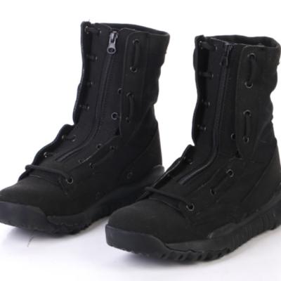 China Outdoor Activities Comfortable Sapatos Zipper Wear-resistant Non-slip High Top Military Boots Outdoor Rise Tactical Boots for sale