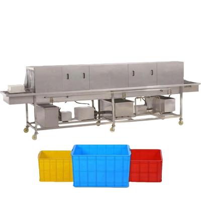 China food & Beverage Factory Plastic Box Crate Basket Washing Machine Fish Basket High Pressure Cleaning Machine for sale