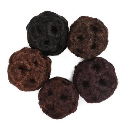 China Cheap South America Girls Hair Bun Synthetic Detachable Bag Curly Hair Donut Hair For Women for sale