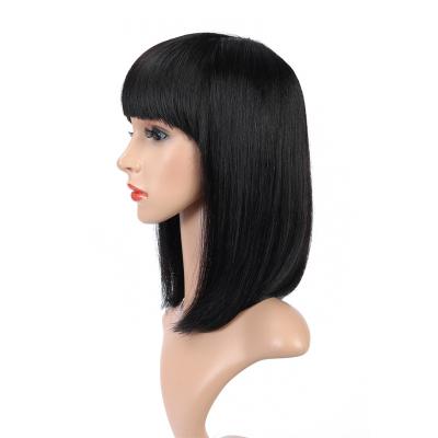 China Silky Straight Wave 8 to16 inches Afro Body Silk Straight Wave Hair Wigs 150% Density 100% Density Short Short Bob Hairstyle for Black Women for sale