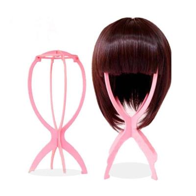 China Used for wigs wig plastic hat stand hat display rack adjustable colorful portable folding wig stand holder for sale