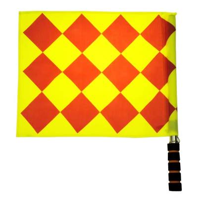 China Professional Referee Flag Diamond Sublimation Flag Insurance Linesman Checkered Flag For Referee Professional Use for sale