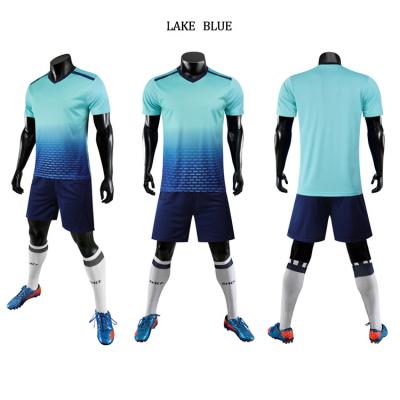 China 2021 Soccer Jersey Sets Man And Kids Customized Logo For Football Teams for sale