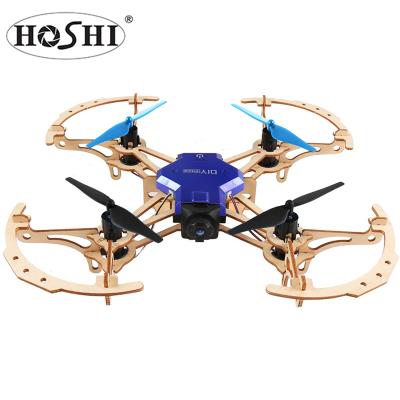 China HOSHI ZL100 Drone Radio Control Drone Camera WiFi FPV Altitude Shooting Mode Wooden Headless Training RC Quadcopter Educational DIY Aircraft Drone for sale