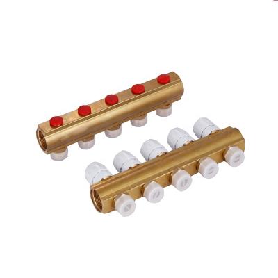 China Welldone Energy Saving Central Floor Heating System 3 Way Radiant Heater 1x3/4 Brass Manifold for sale