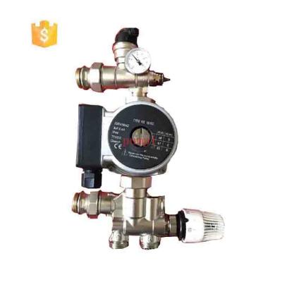 China Modern Thermostatic Floor Heating Manifold Water Mixer Pump Valve Central Mixing System DN25 for sale