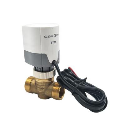 China Promotion DN20 General Faster Delivery Brass Fan Coil Valve With Thermal Actuator M30*1.5 for sale