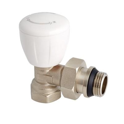 China Energy Saving Radiator Wedge And Zone Valve Thermostatic Fittings Valves With White Handle for sale