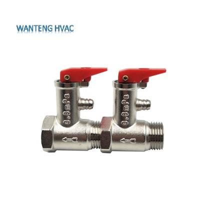 China General hot sale brass nickel plated safety valve/multifunctional valve for storage water heater for sale