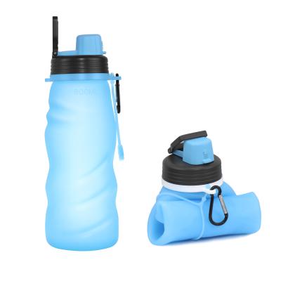 China Environmental Friendly Materials Customized Environmental Protection Silicone Leakproof Collapsible Outdoor Sports Bottle for sale