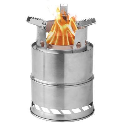 China Wholesale Portable Stainless Steel System Stove Camping Stove Backpack Outdoor Climbing Wood Camping Stove for sale