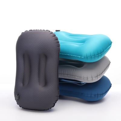 China Anti-static outdoor supplies travel travel pillow hug tpu air nozzle inflatable pillow square automatic pillow for sale